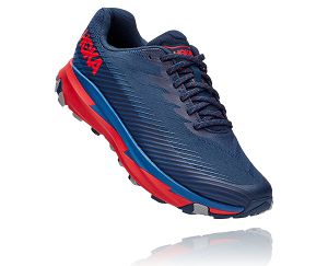 Hoka One One Torrent 2 Mens Trail Running Shoes Moonlit Ocean/High Risk Red | AU-9761820
